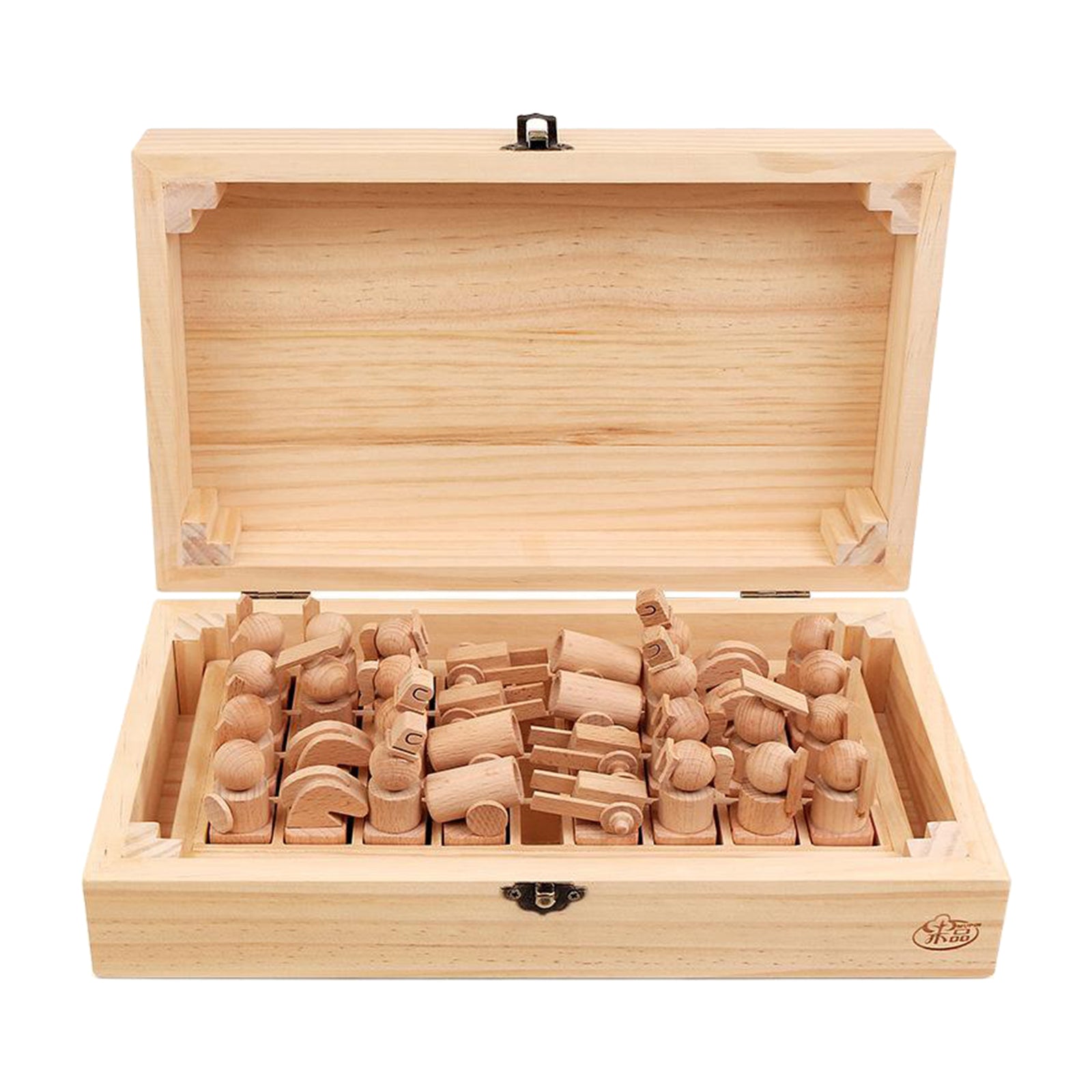 Wooden Foldable Chinese Chess Traditional Tabletop Strategy and Skill Game