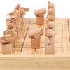 Wooden Foldable Chinese Chess Traditional Tabletop Strategy and Skill Game