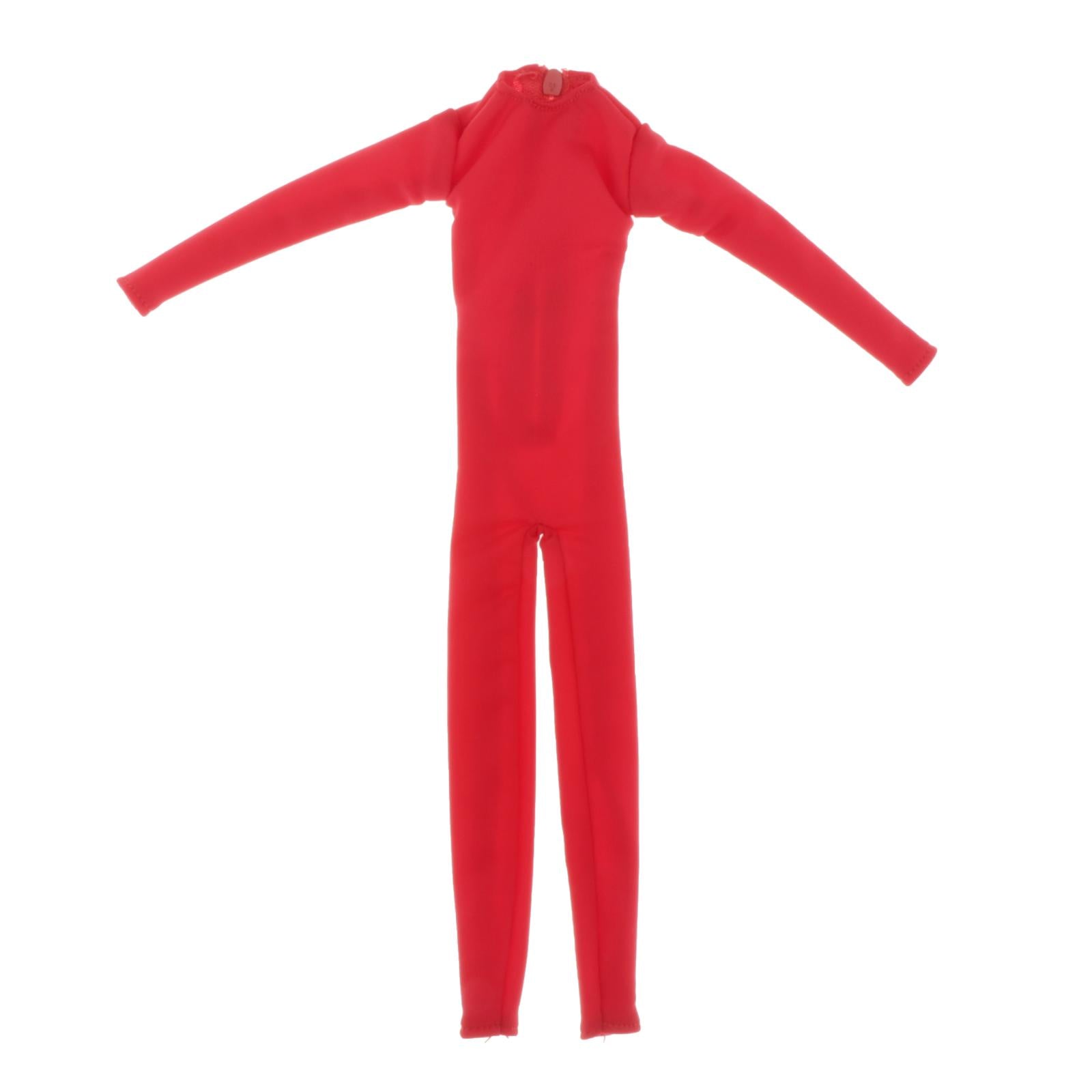 1/6 Long Sleeve Tight Fitting Clothes for 12" DID Figures Accs Cloth Red