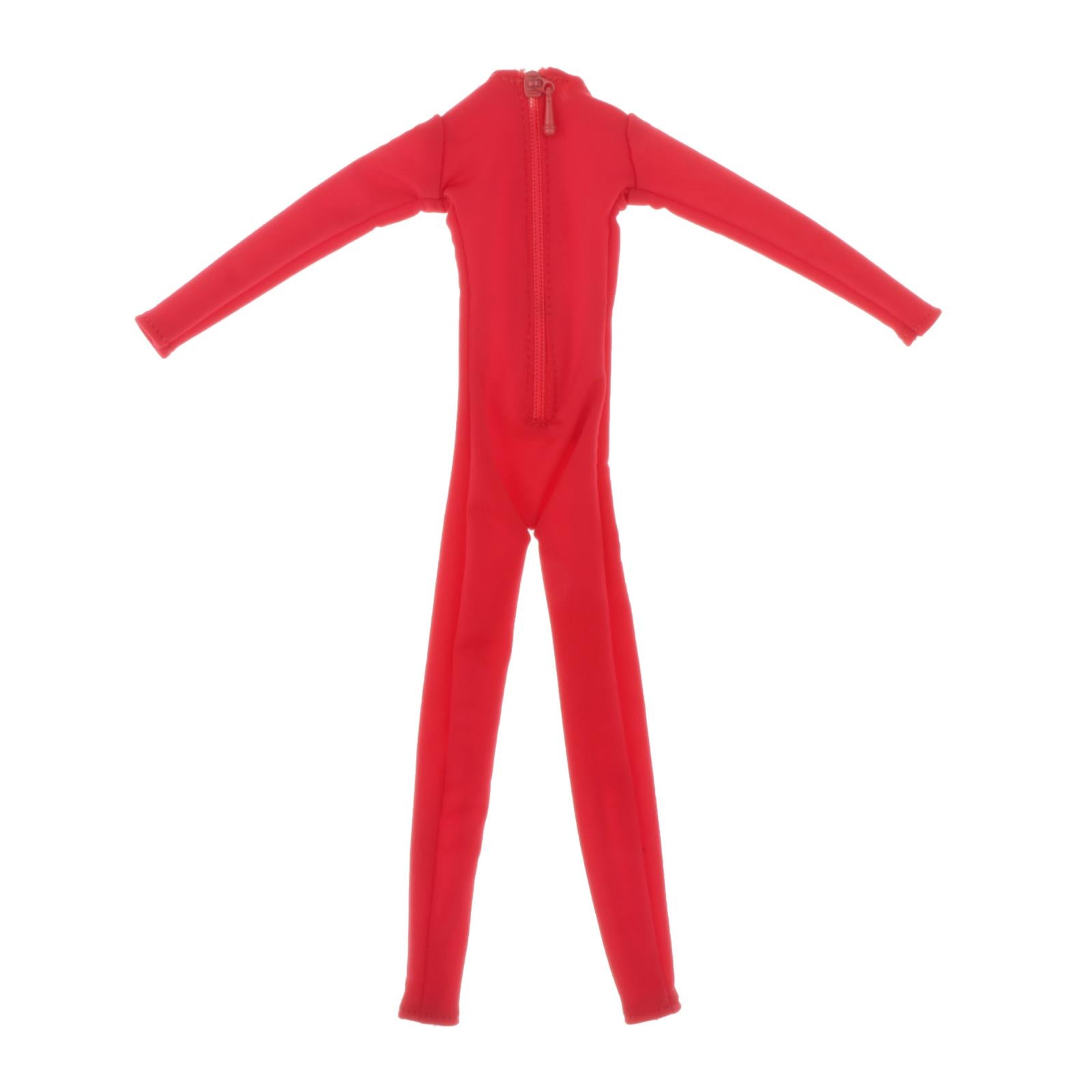 1/6 Long Sleeve Tight Fitting Clothes for 12" DID Figures Accs Cloth Red