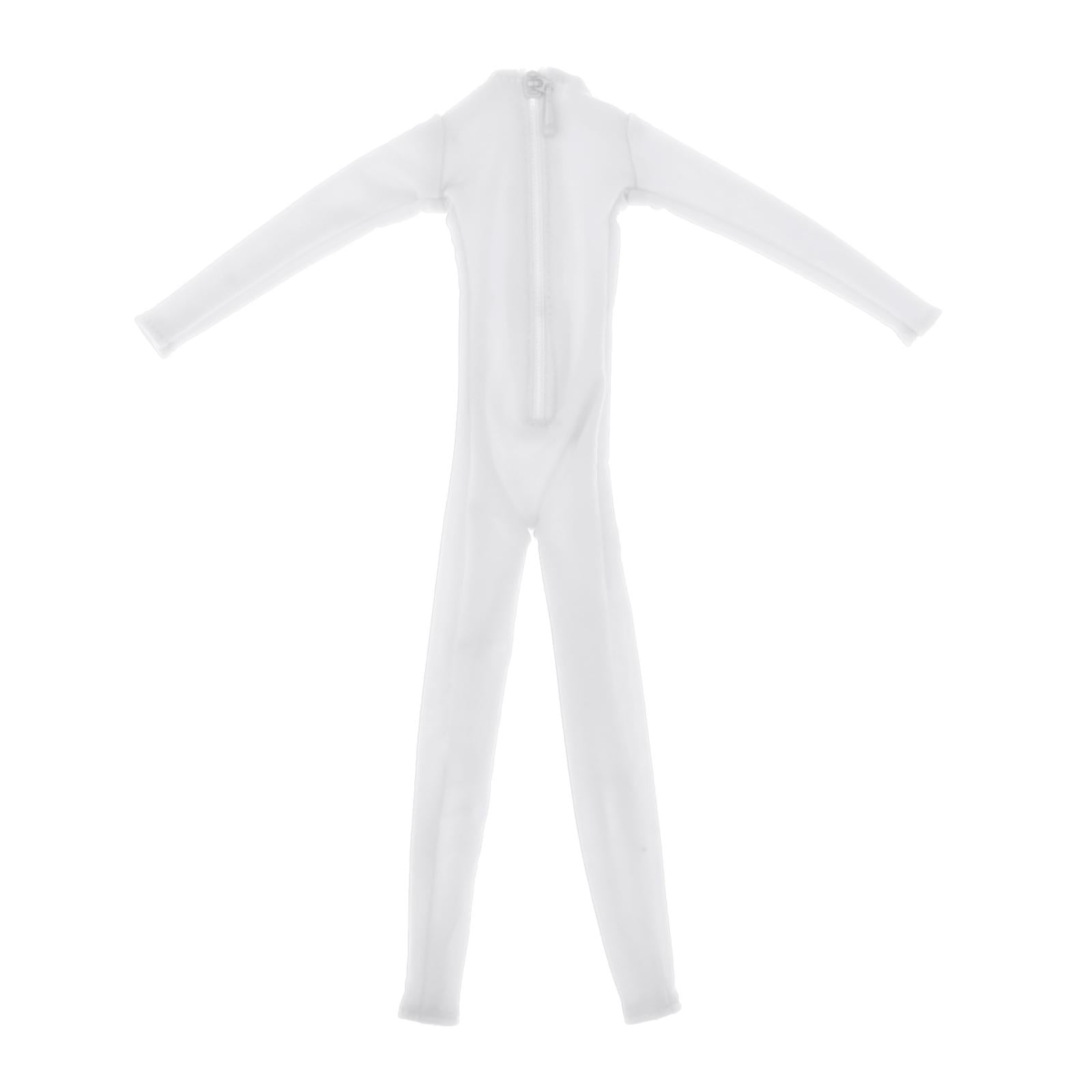 1/6 Long Sleeve Tight Fitting Clothes for 12" DID Figures Accs Cloth White