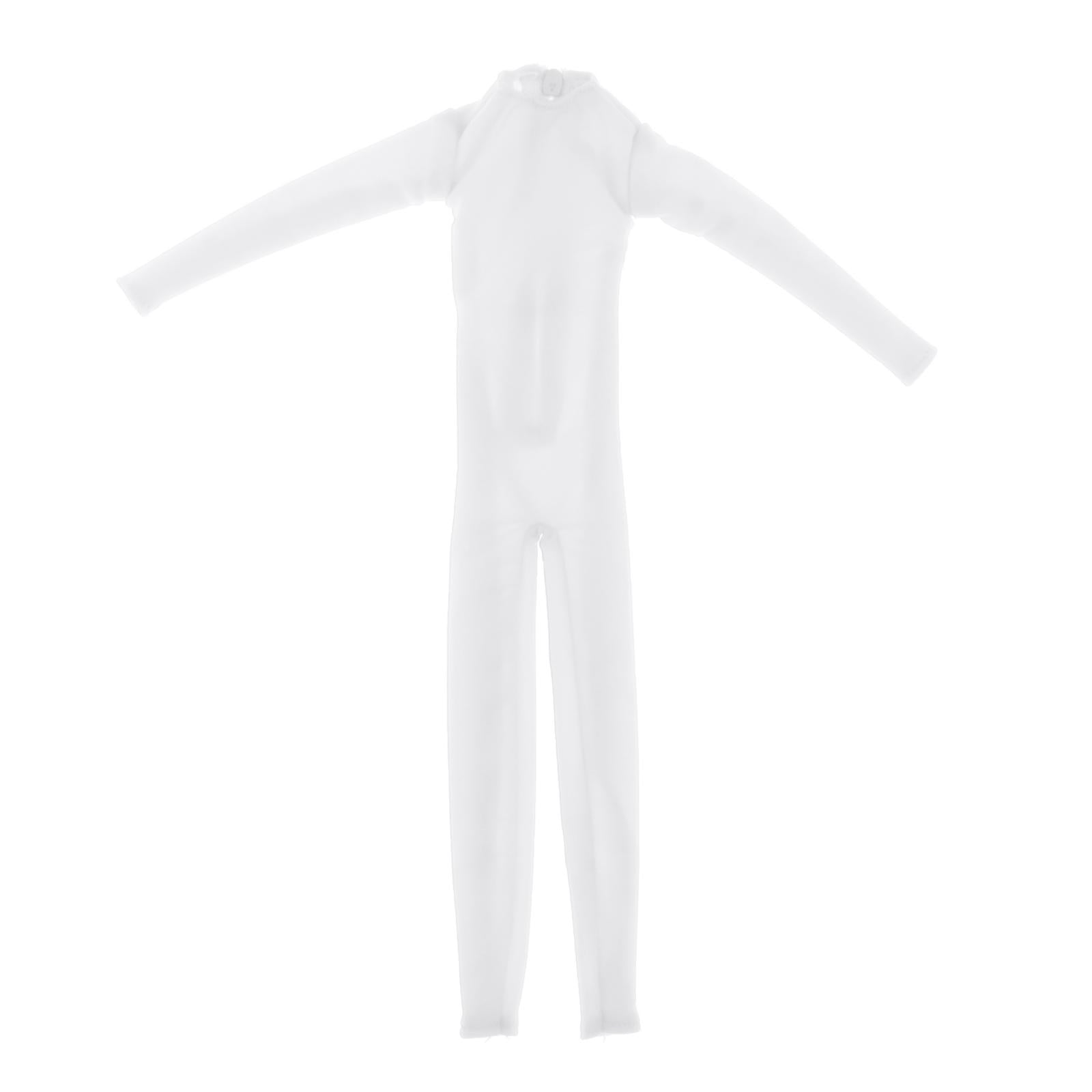 1/6 Long Sleeve Tight Fitting Clothes for 12" DID Figures Accs Cloth White