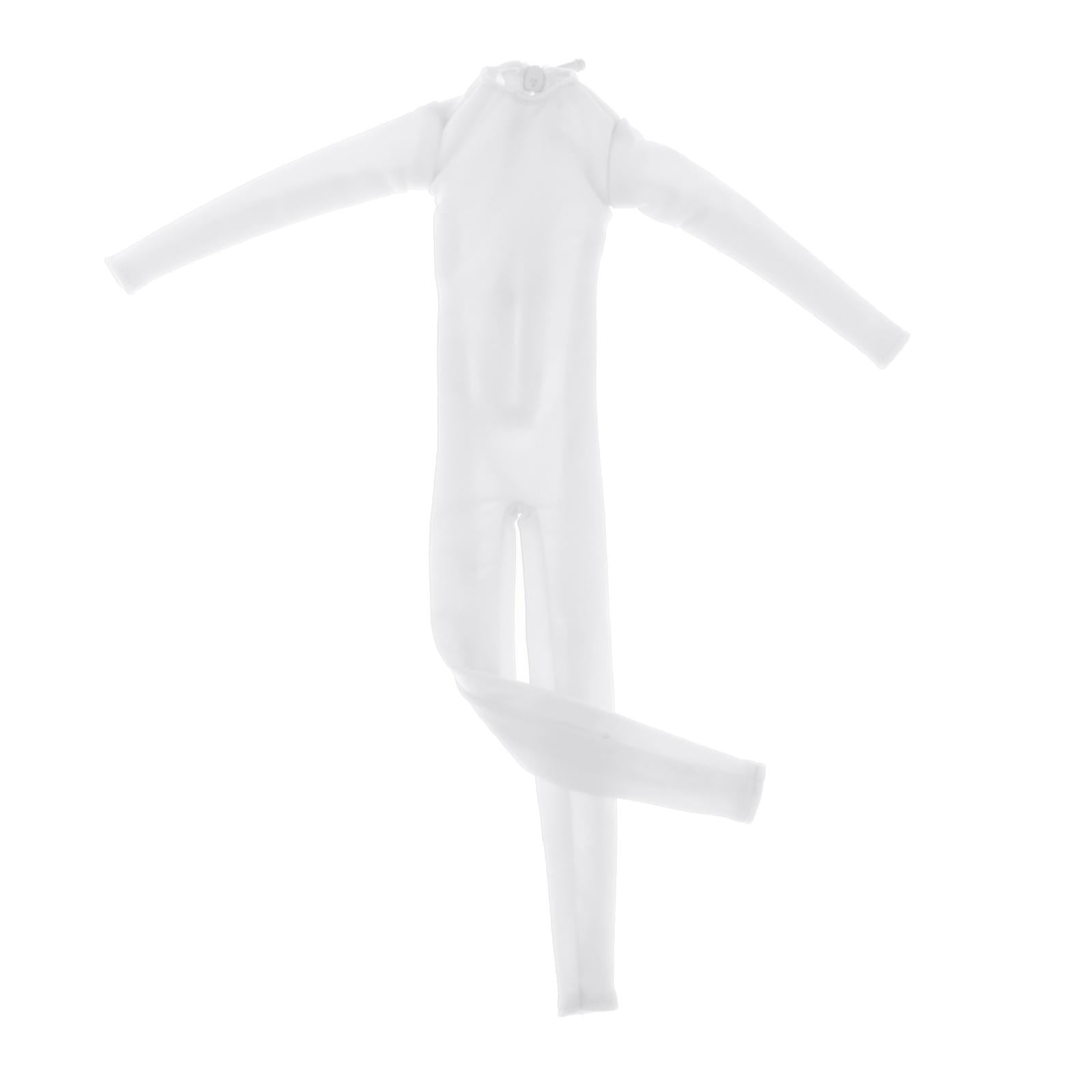 1/6 Long Sleeve Tight Fitting Clothes for 12" DID Figures Accs Cloth White