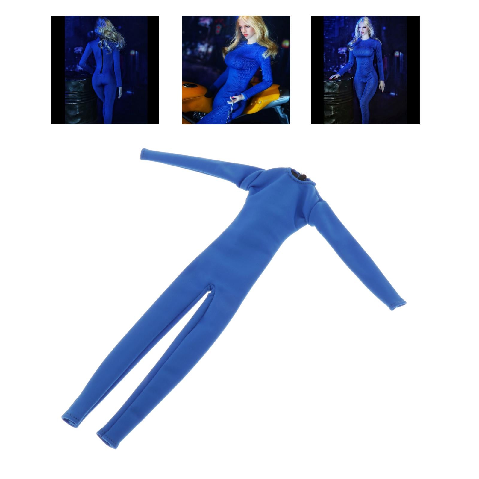 1/6 Long Sleeve Tight Fitting Clothes for 12" DID Figures Accs Cloth Blue