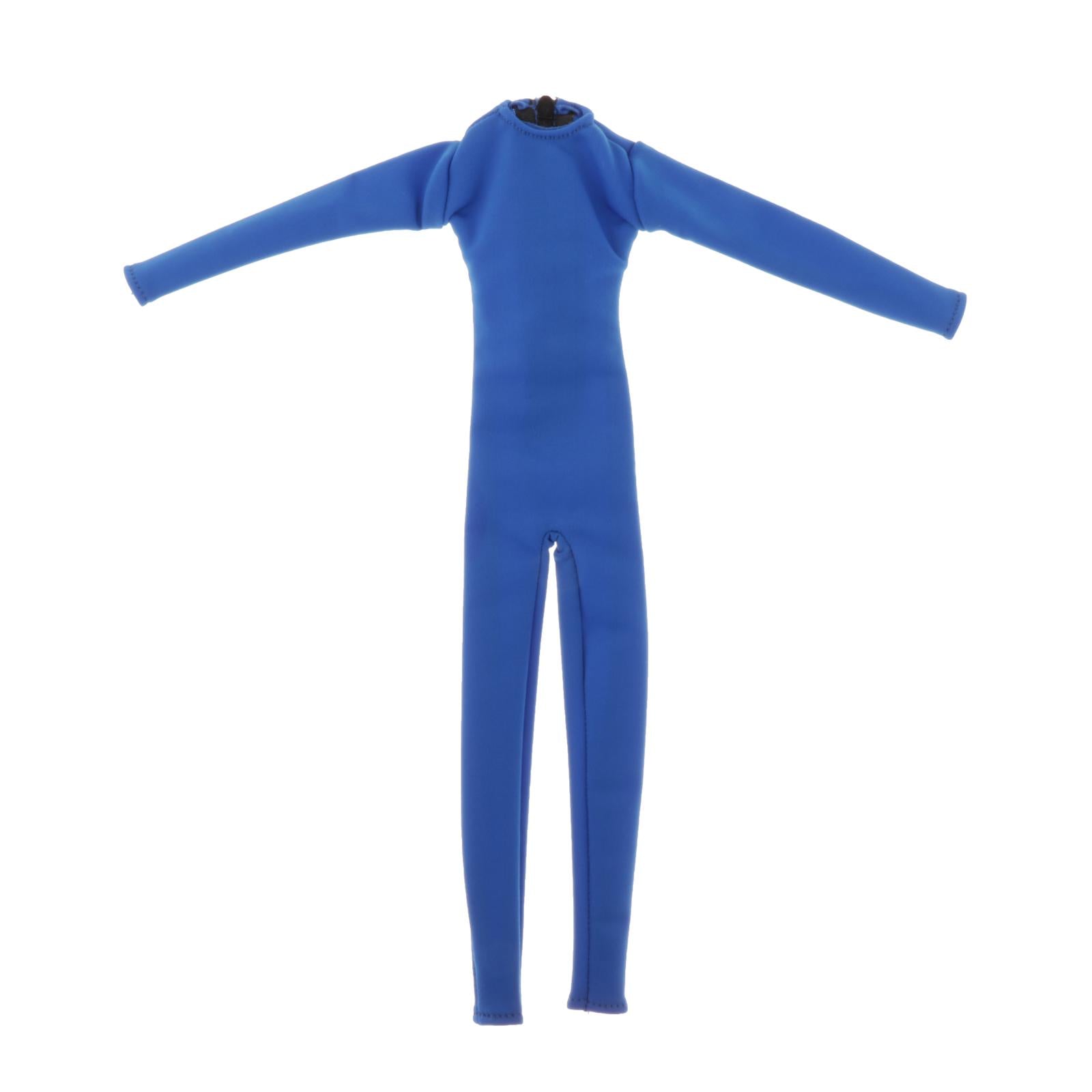 1/6 Long Sleeve Tight Fitting Clothes for 12" DID Figures Accs Cloth Blue