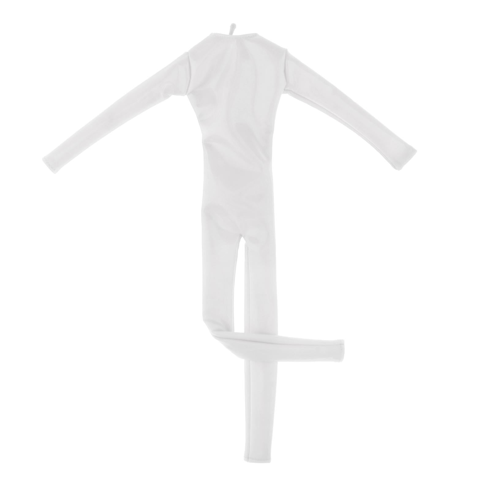 1/6 Long Sleeve Tight Fitting Clothes for 12" DID Figures Accs PU White