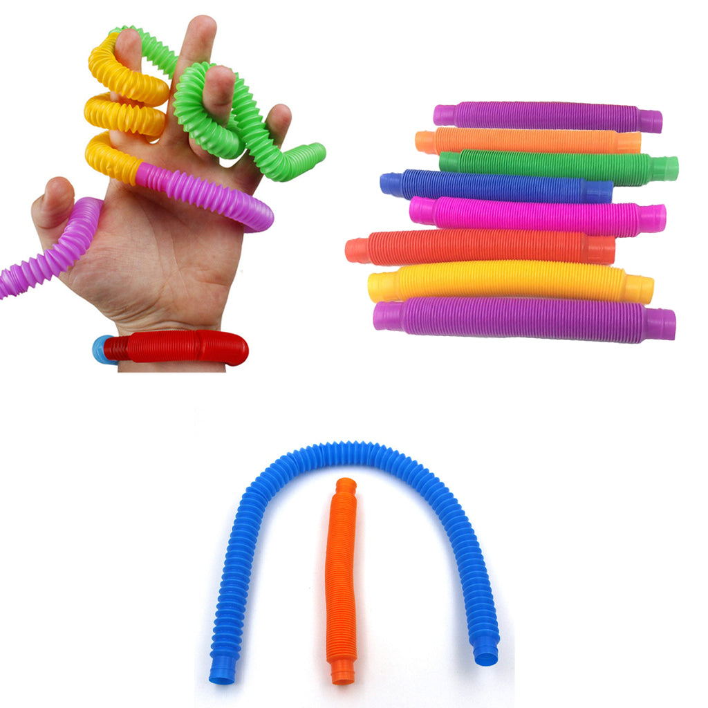 8pcs/set Pop Tubes Stress Relief Anxiety Handheld Interesty Sensory Toy mini size