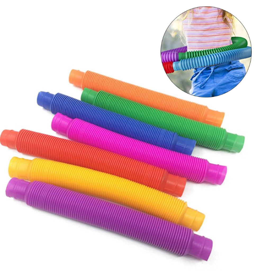 8pcs/set Pop Tubes Stress Relief Anxiety Handheld Interesty Sensory Toy normal