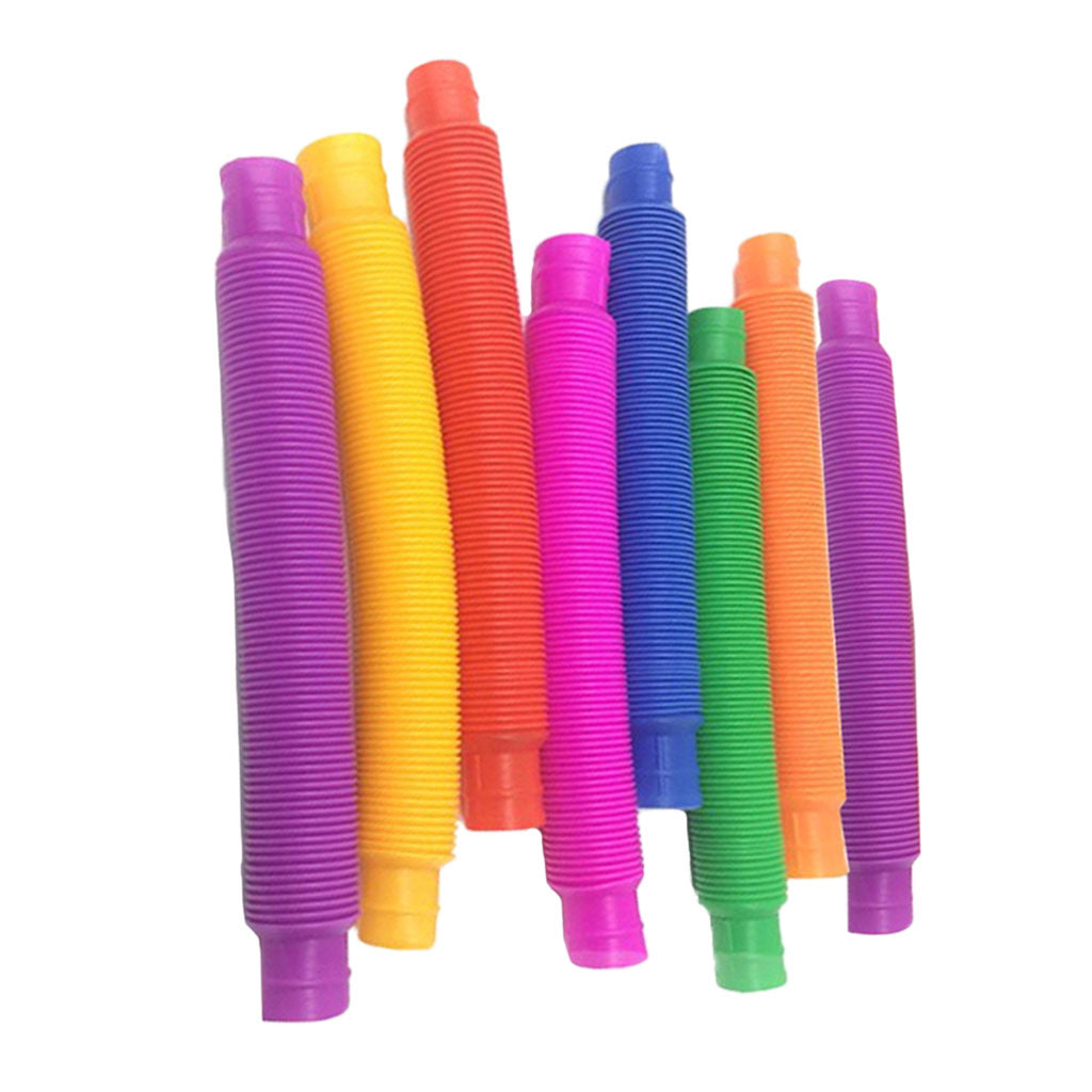 8pcs/set Pop Tubes Stress Relief Anxiety Handheld Interesty Sensory Toy normal