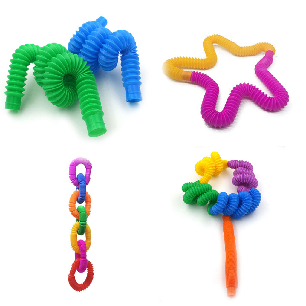 8pcs/set Pop Tubes Stress Relief Anxiety Handheld Interesty Sensory Toy normal