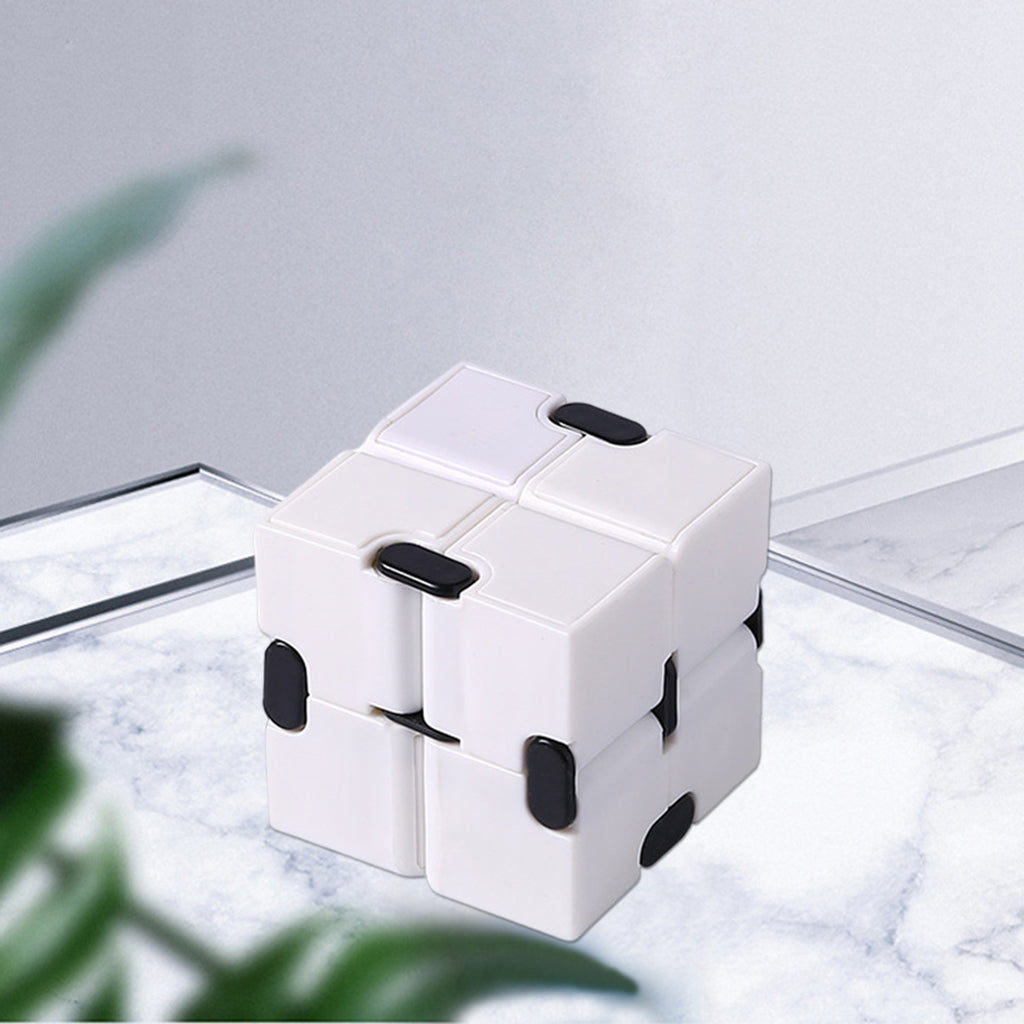 Infinity Cube Fidget Toy for Kids and Adults Relaxing white