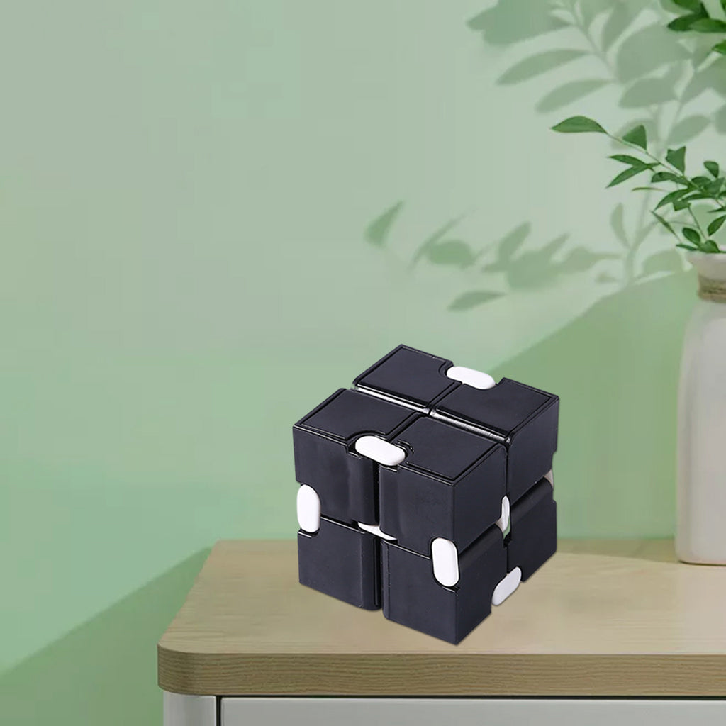 Infinity Cube Fidget Toy for Kids and Adults Relaxing black