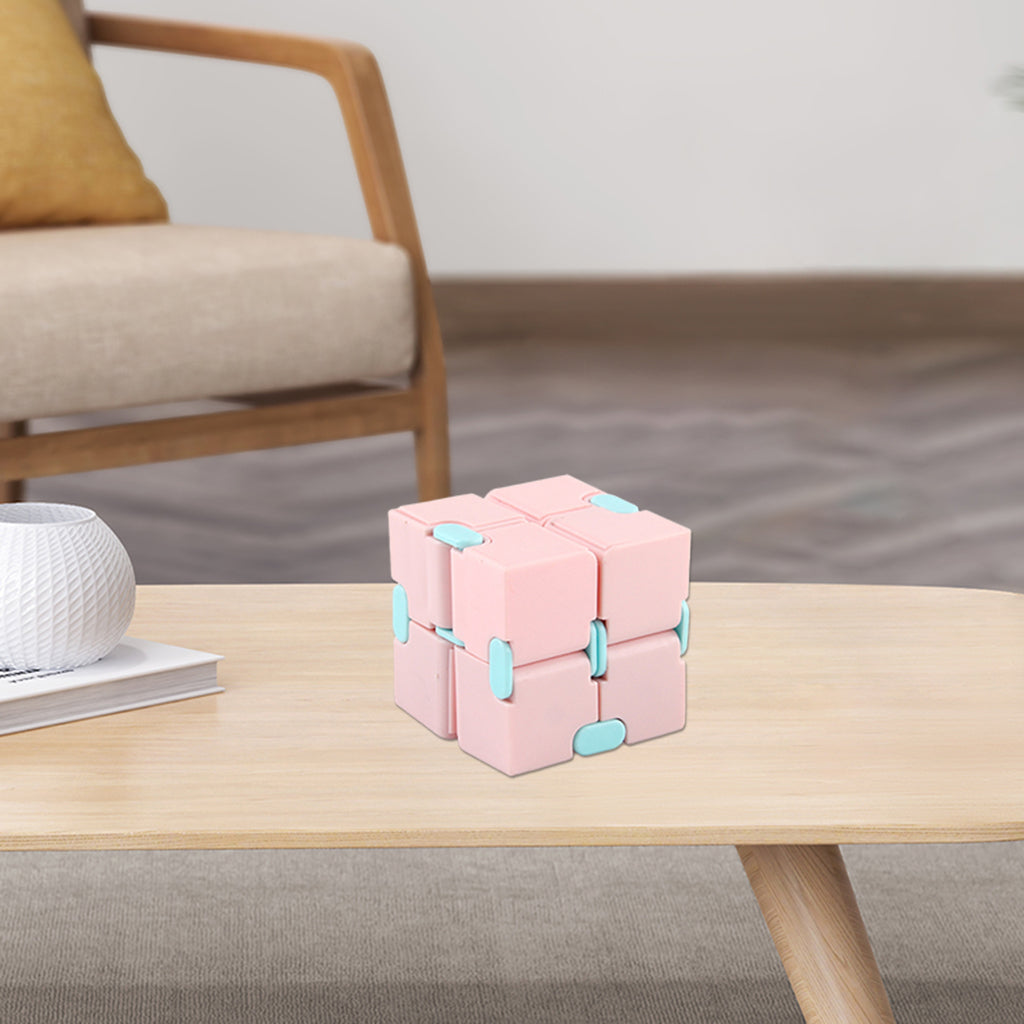 Infinity Cube Fidget Toy for Kids and Adults Relaxing pink