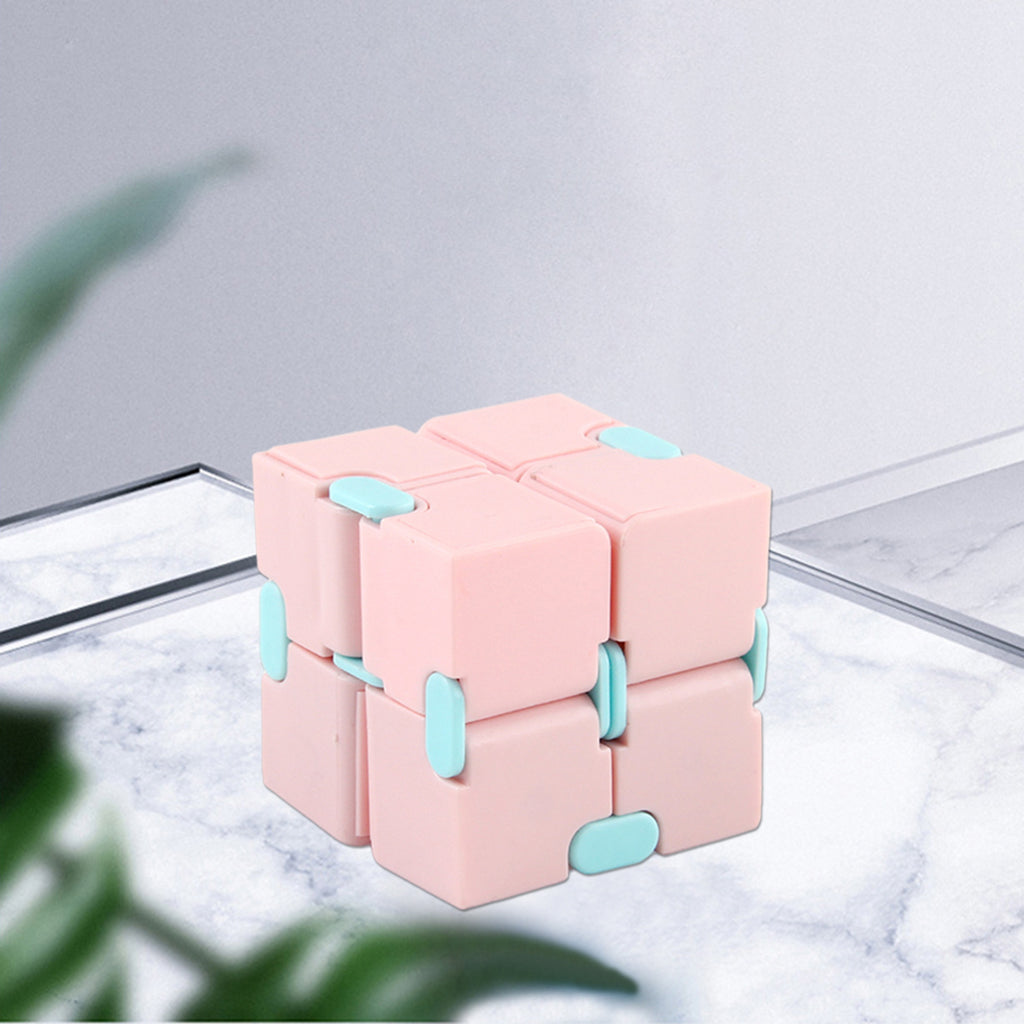 Infinity Cube Fidget Toy for Kids and Adults Relaxing pink