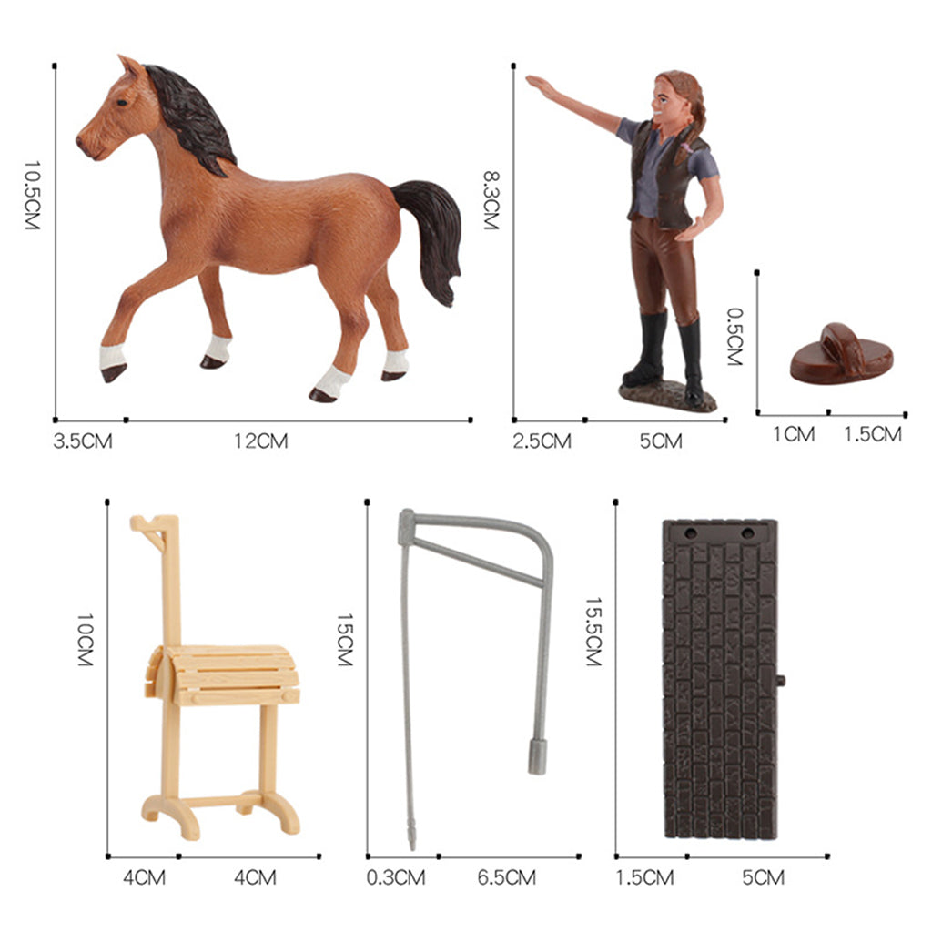 Horse Figure Animal Model Action Figurine Farm Scene Collector Toy Decor