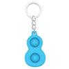 Silicone Fat Brain Toys Fidget Keychain Stress Relief Focus Sensory Toy blue