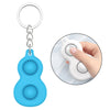 Silicone Fat Brain Toys Fidget Keychain Stress Relief Focus Sensory Toy blue