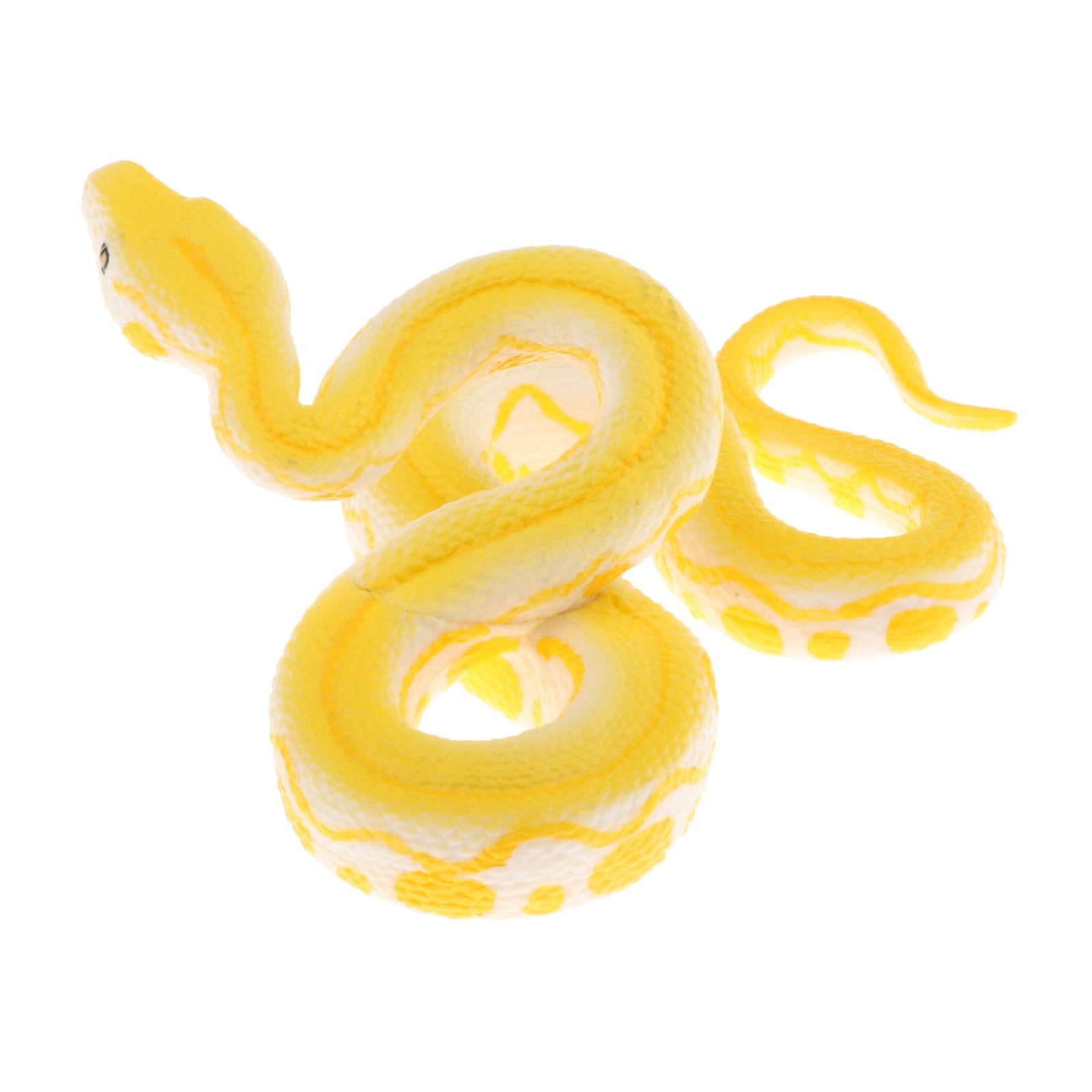 Plastic Snake Figurines Toys Collector for Kids Bag Filler Gift Golden snake