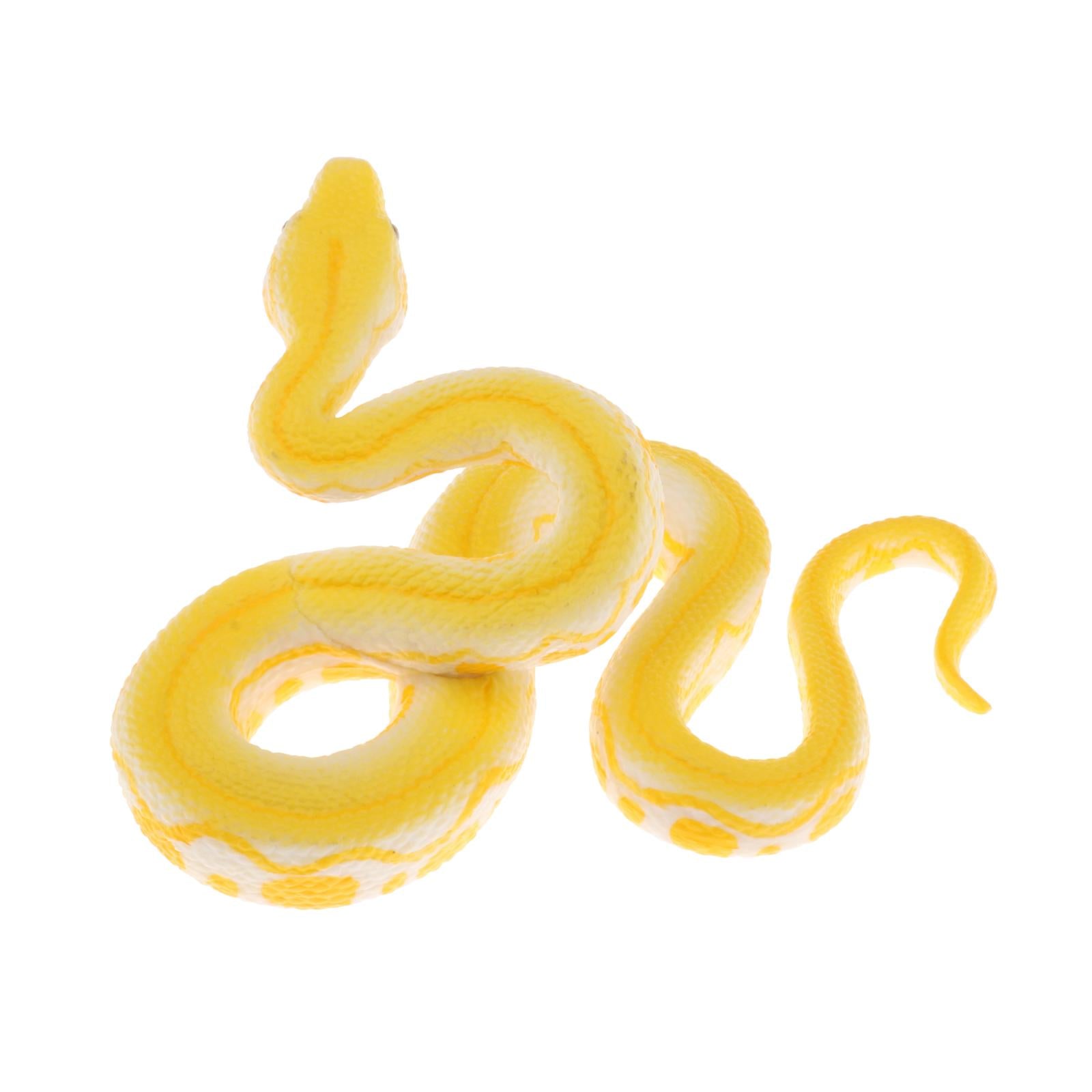 Plastic Snake Figurines Toys Collector for Kids Bag Filler Gift Golden snake