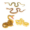 Plastic Snake Figurines Toys Collector for Kids Bag Filler Gift Gold python