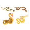 Plastic Snake Figurines Toys Collector for Kids Bag Filler Gift Gold python