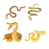 Plastic Snake Figurines Toys Collector for Kids Bag Filler Gift Gold python