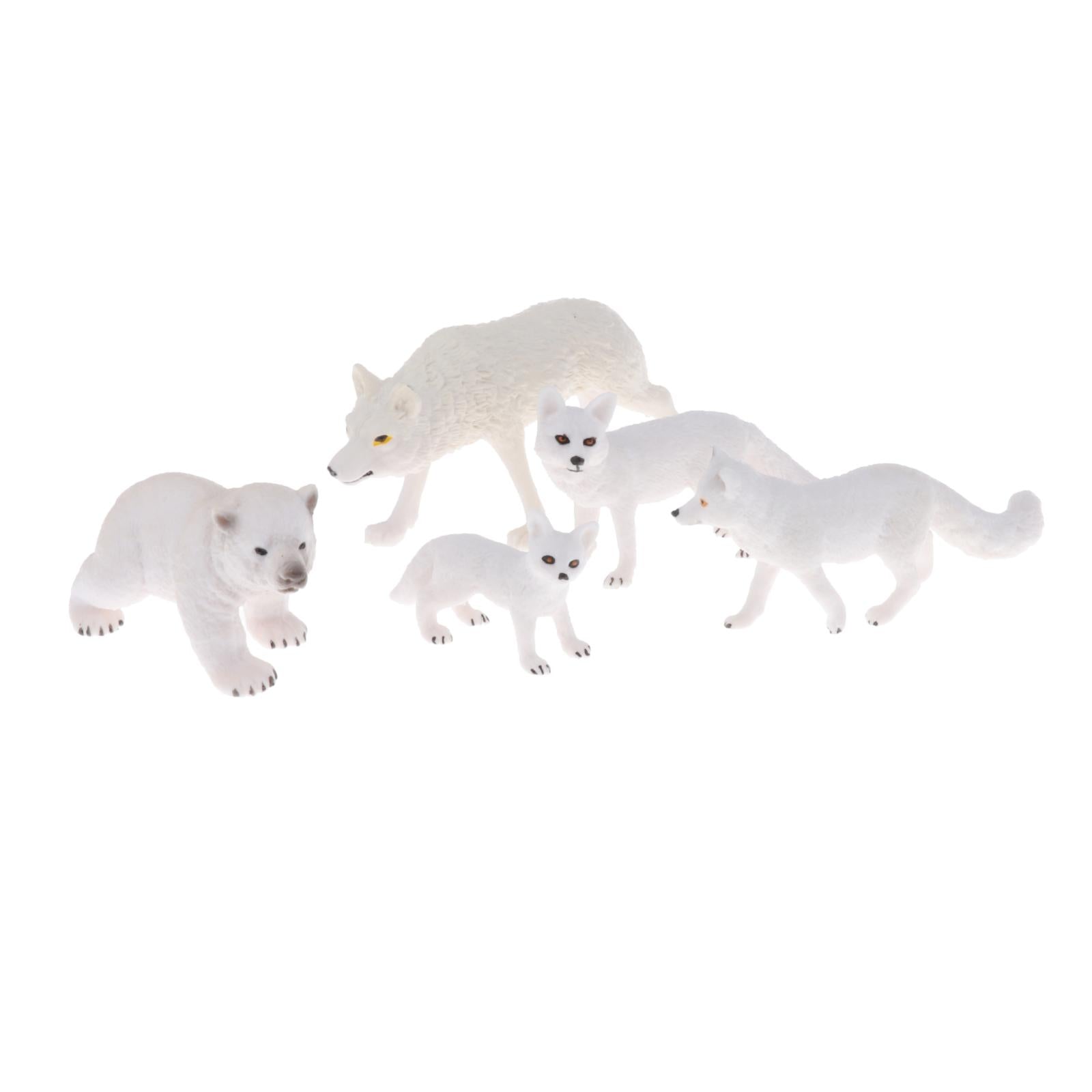 Realistic Polar Animals Figures Arctic Wildlife Animal Models Party Favors