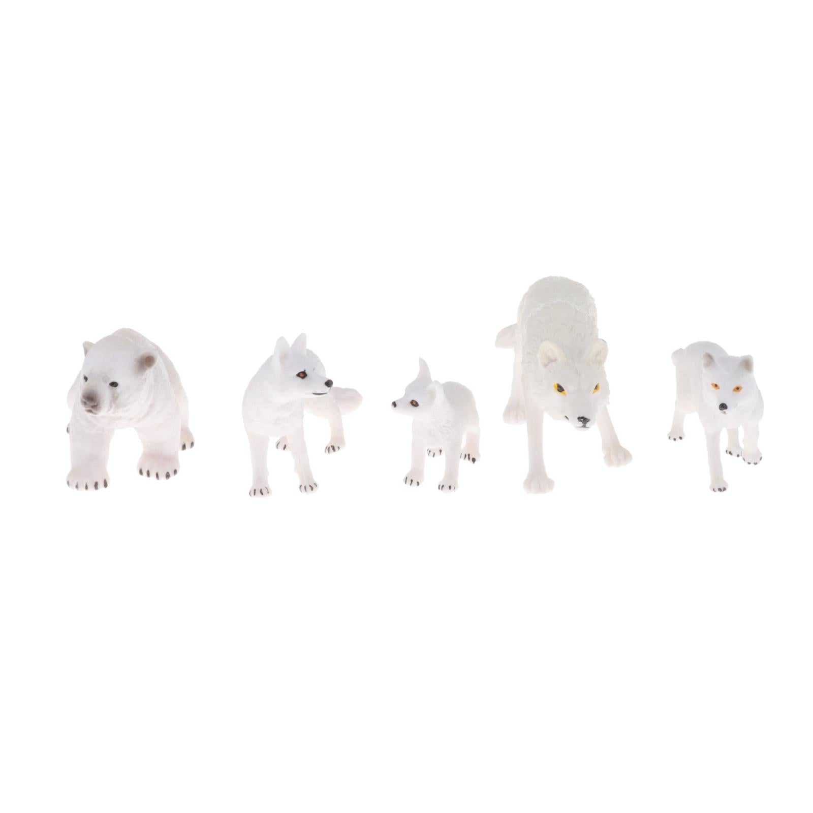 Realistic Polar Animals Figures Arctic Wildlife Animal Models Party Favors