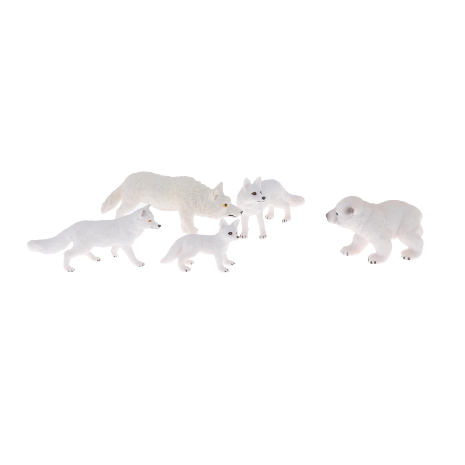 Realistic Polar Animals Figures Arctic Wildlife Animal Models Party Favors