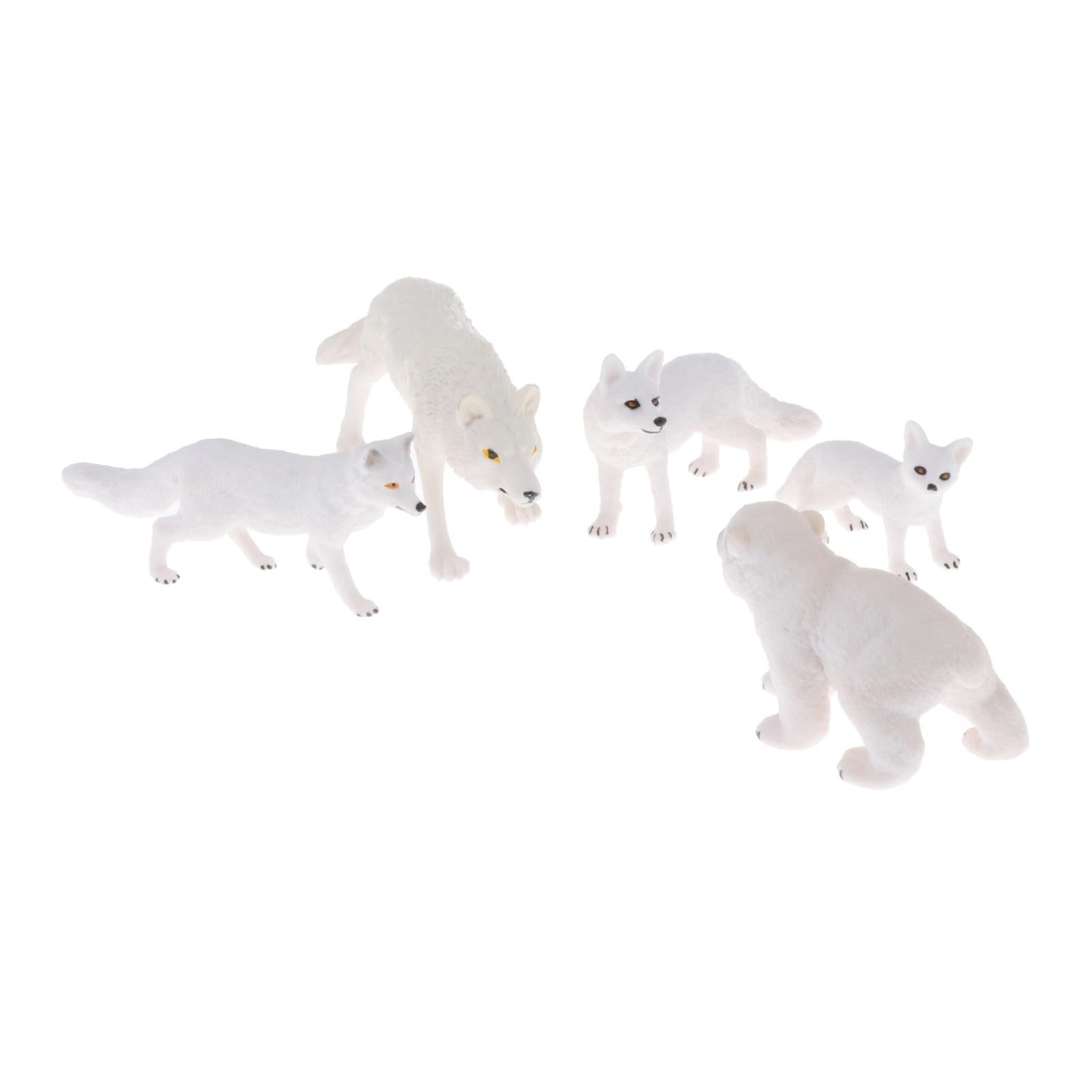 Realistic Polar Animals Figures Arctic Wildlife Animal Models Party Favors