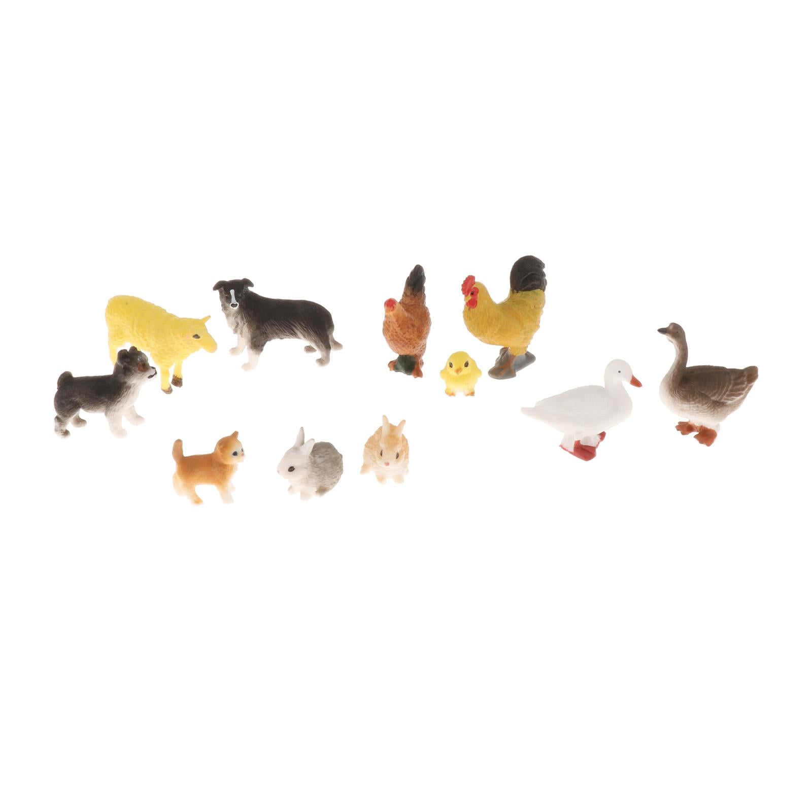 Realistic Mini Livestock Figures Solid Farm Animal Figurines Party Favors