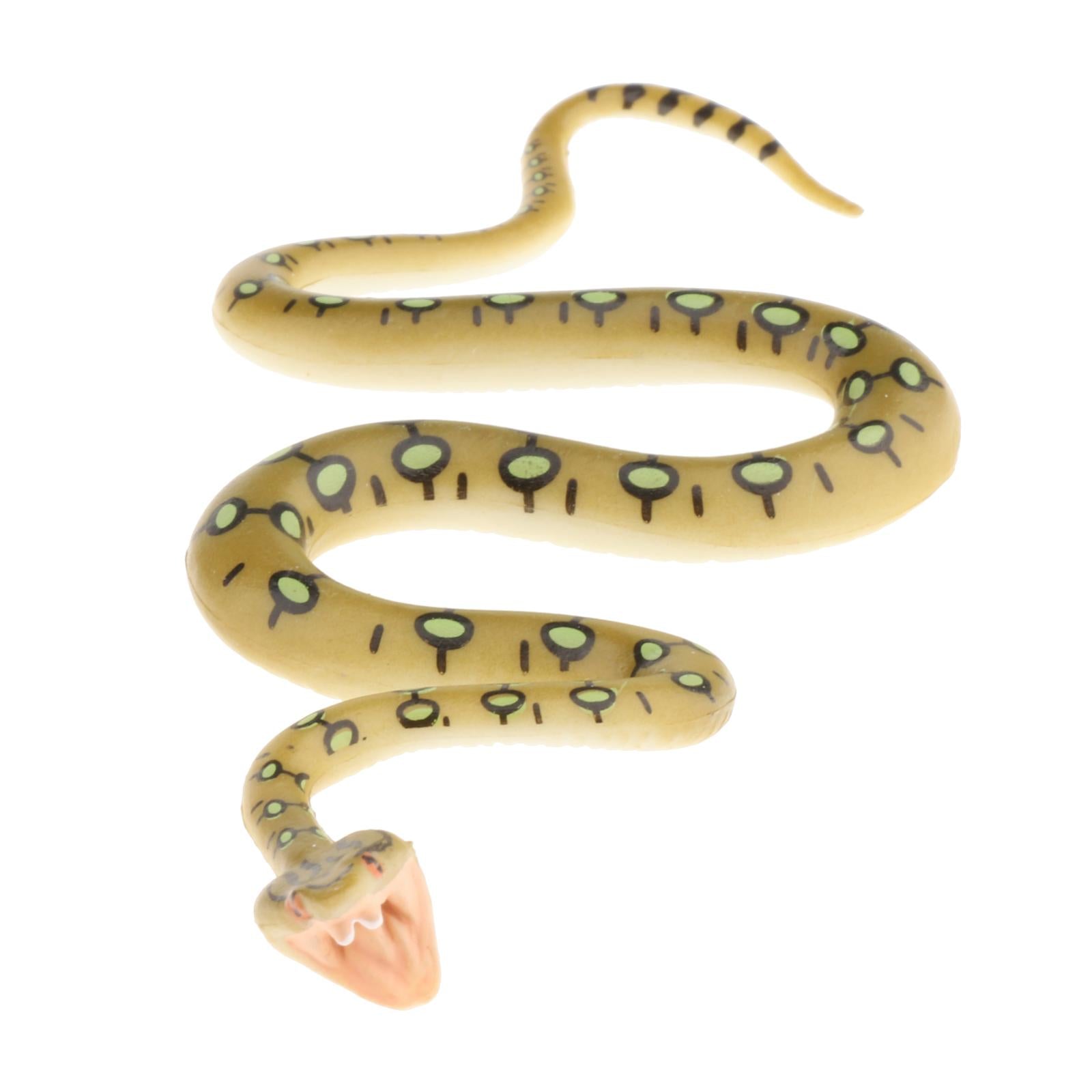 Plastic Snake Figurines Toys Collector for Kids Bag Filler Gift Python