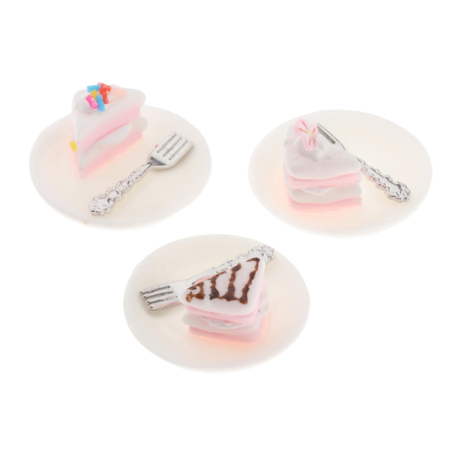 1/12 Miniatures Dollhouse Play Food Cake Dollhouse Decor Chocolate Cake