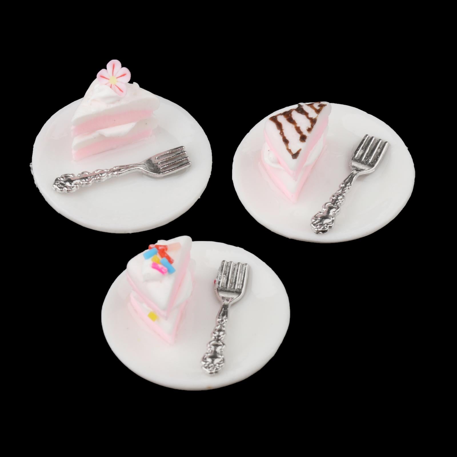1/12 Miniatures Dollhouse Play Food Cake Dollhouse Decor Chocolate Cake