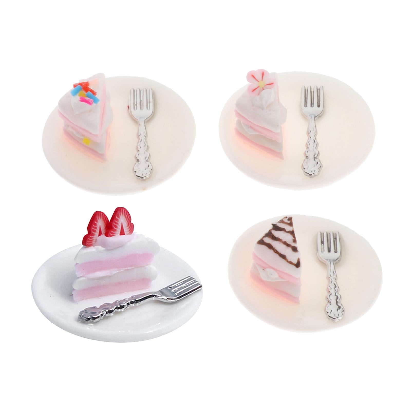 1/12 Miniatures Dollhouse Play Food Cake Dollhouse Decor Strawberry Cake