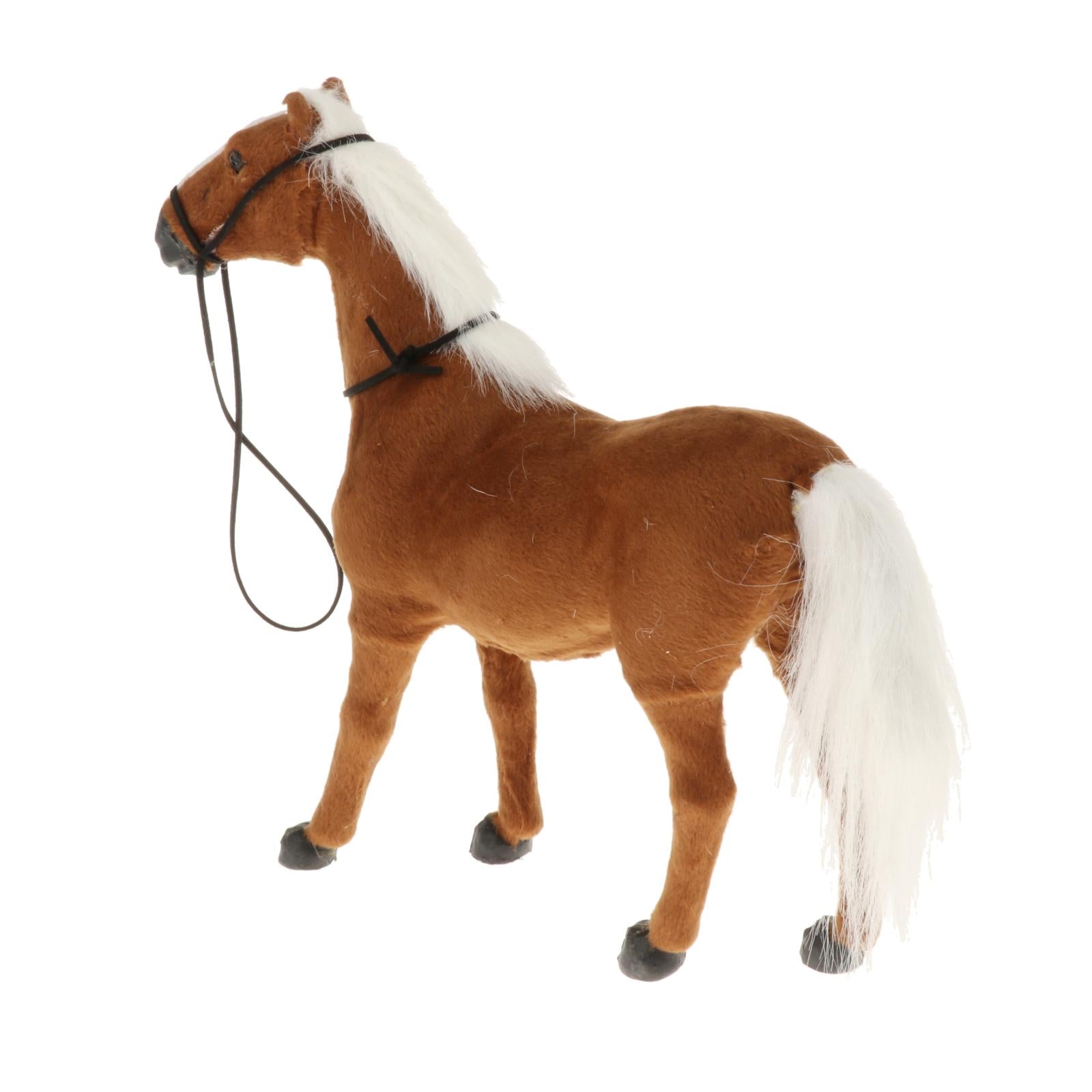 Realistic Horse Model Animal Model Figurine Toy Statue Ornament Dark brown