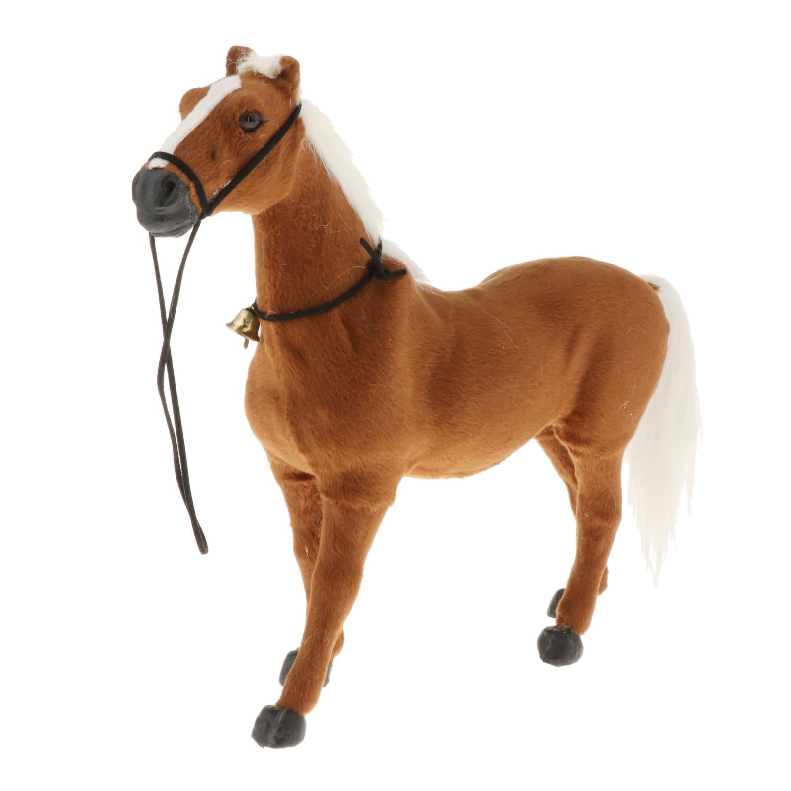 Realistic Horse Model Animal Model Figurine Toy Statue Ornament Dark brown