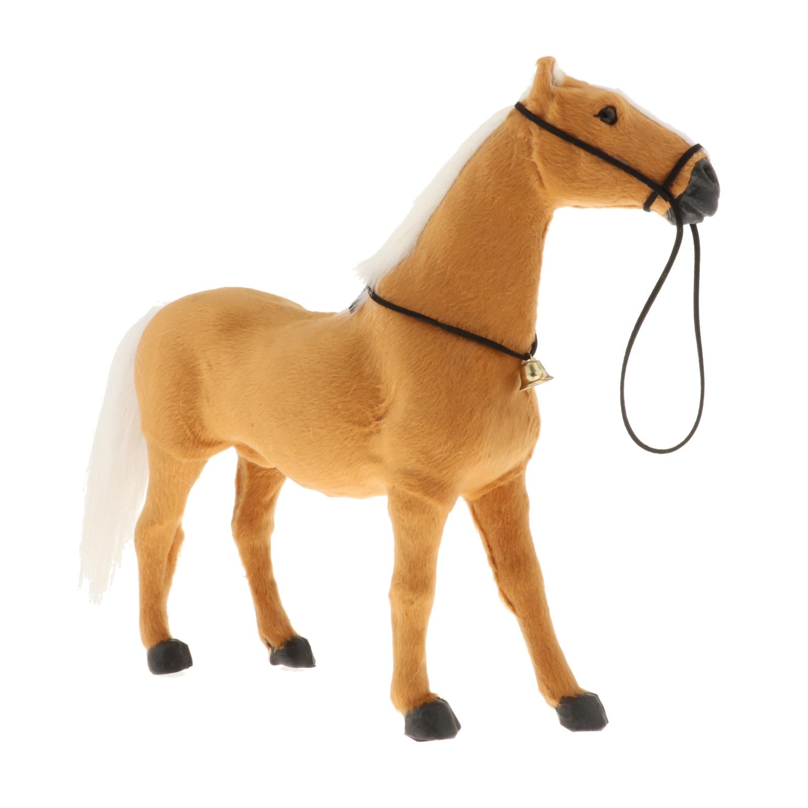 Realistic Horse Model Animal Model Figurine Toy Statue Ornament Light brown
