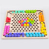 Wooden Board Beads Game, Rainbow Clip Beads Puzzle, Early Educational Toys