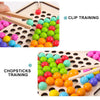 Wooden Board Beads Game, Rainbow Clip Beads Puzzle, Early Educational Toys