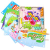 Wooden Board Beads Game, Rainbow Clip Beads Puzzle, Early Educational Toys