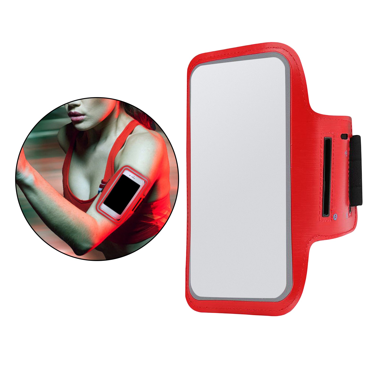 1pc Waterproof Armband Fitness Gym Exercise Holder Pouch Waistband Workouts red