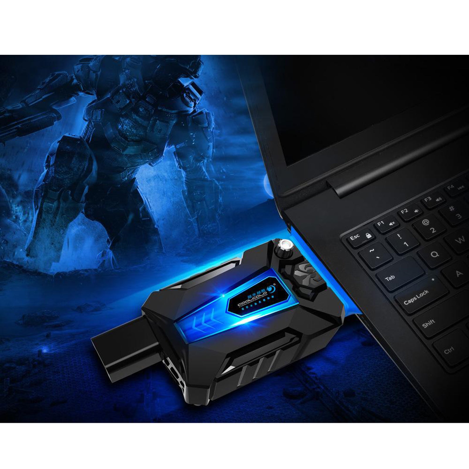 Portable Laptop Fan Cooler Radiator Auto-Temp Detection Perfect for Gaming