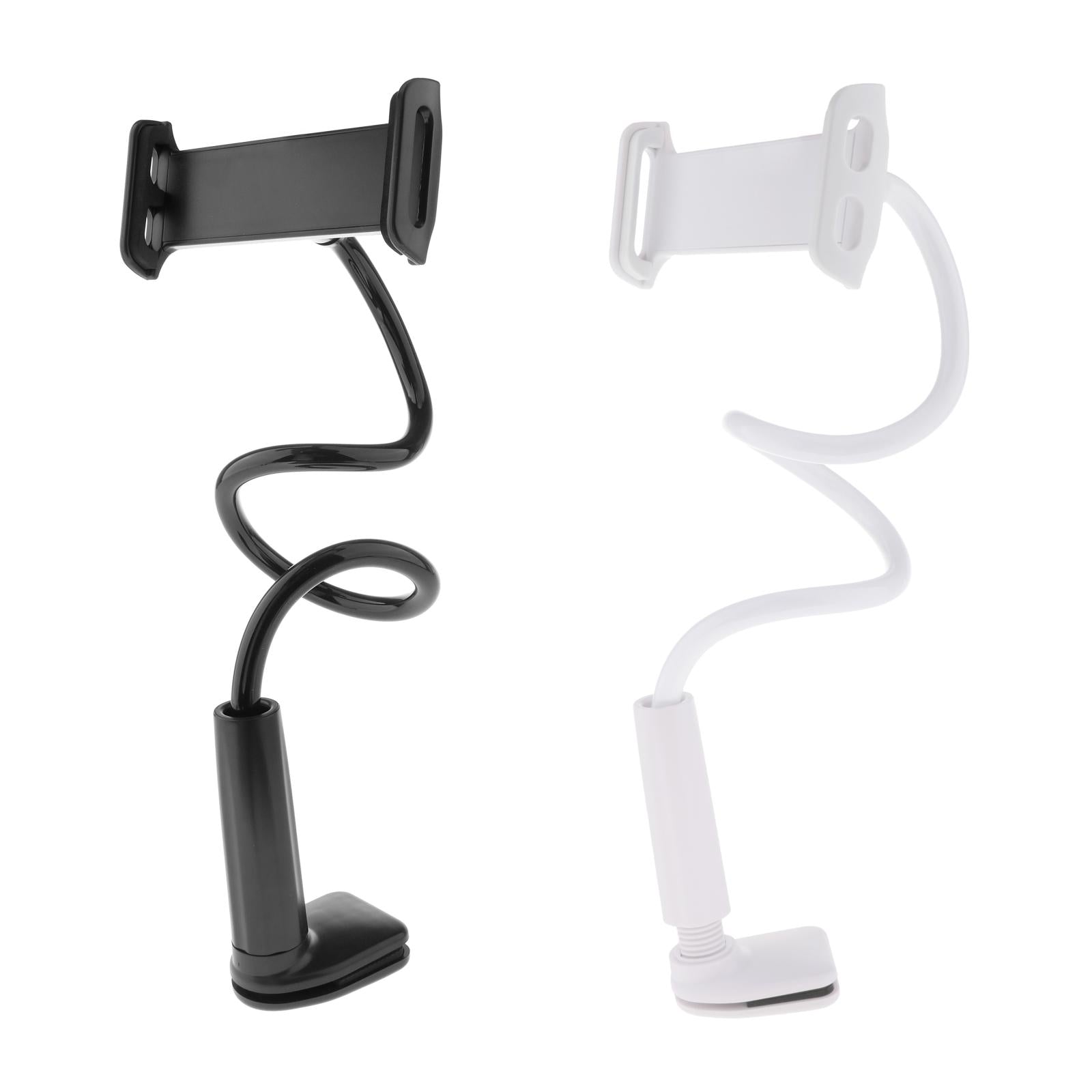 Lazy Mobile Phone Gooseneck Stand Holder Clamp Bed Desktop Clip White