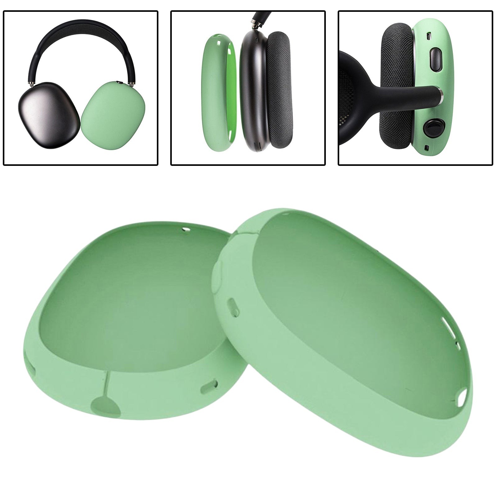 Earpads Silicone Cover Case Shockproof For Airpods Max Headphones Green