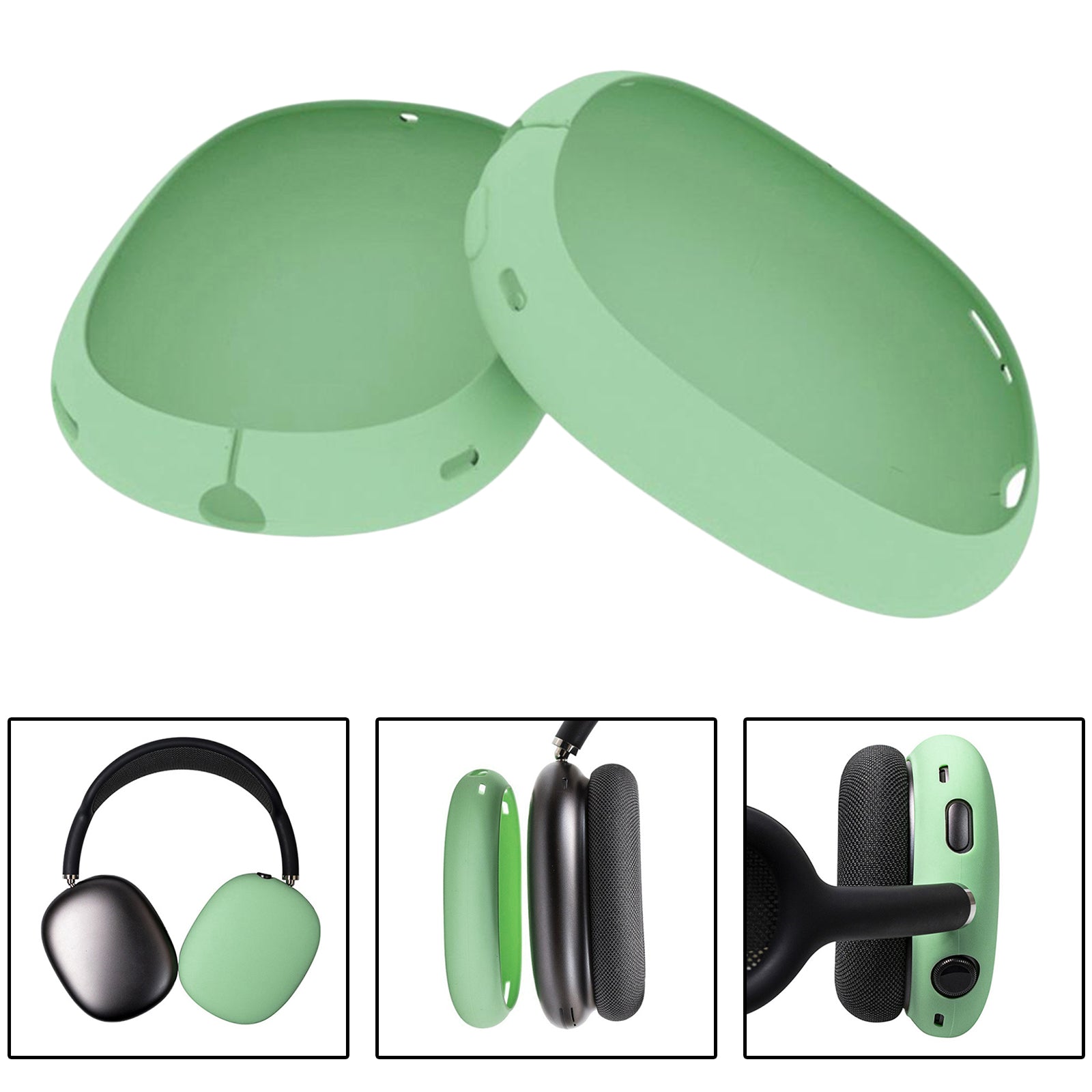 Earpads Silicone Cover Case Shockproof For Airpods Max Headphones Green