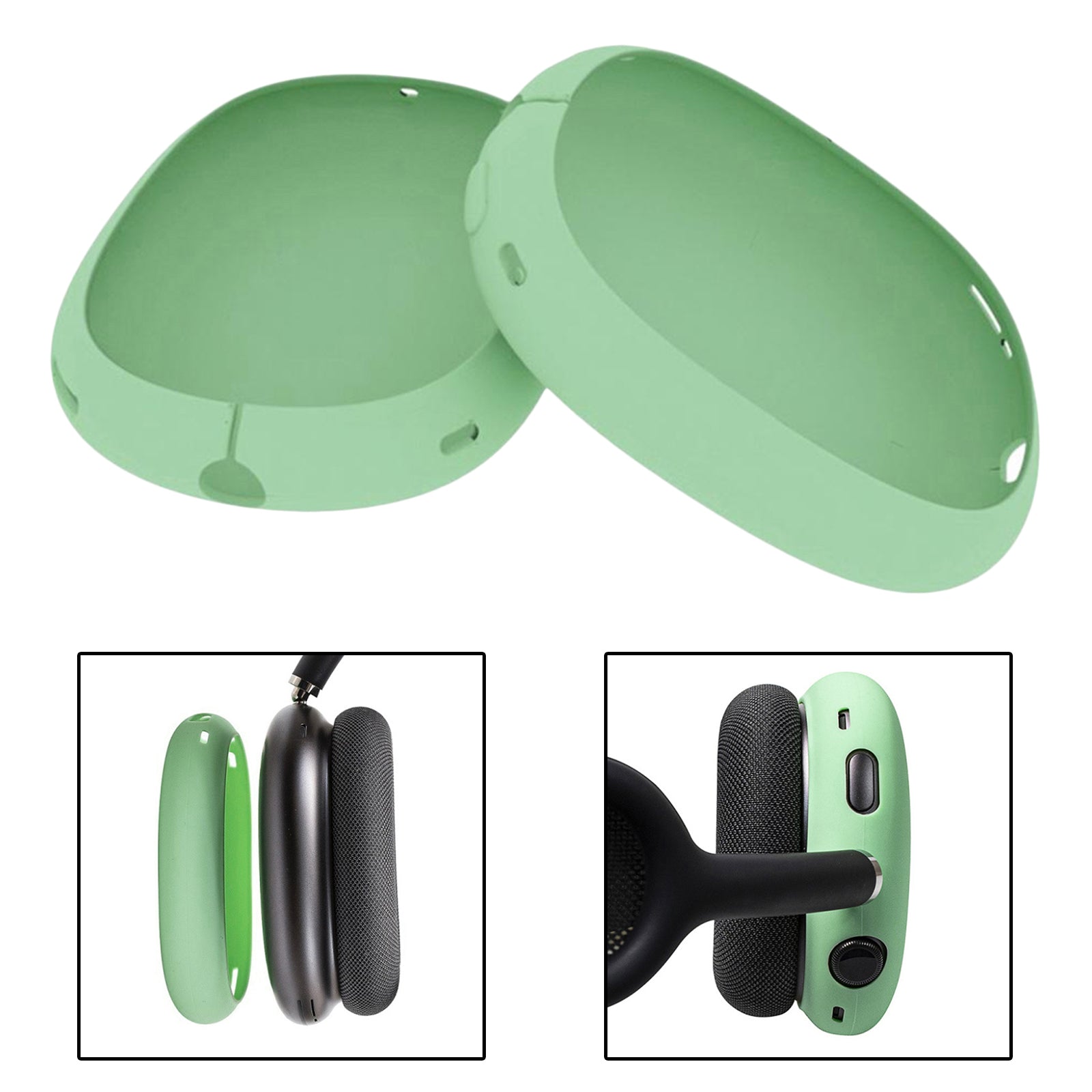 Earpads Silicone Cover Case Shockproof For Airpods Max Headphones Green