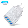 4 USB Ports Hub Wall Charger Power Adapter EU Plug USB Cube Adapter White