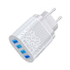 4 USB Ports Hub Wall Charger Power Adapter EU Plug USB Cube Adapter White