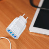 4 USB Ports Hub Wall Charger Power Adapter EU Plug USB Cube Adapter White